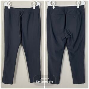 Rhone Ribbed Athletic Pants Mens Size Medium Charcoal Gray Stretch Drawstring